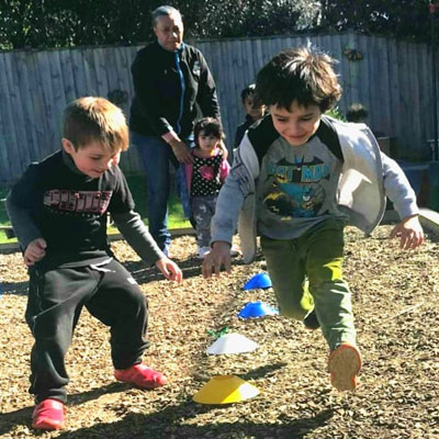 Children celebrating together at Riverhills