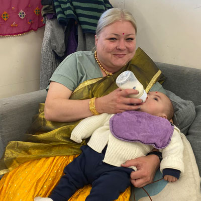 A caring quiet moment with a teacher