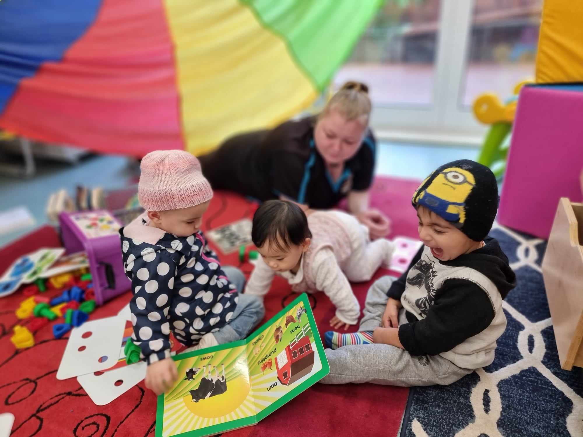 Riverhills children and teachers enjoying group learning